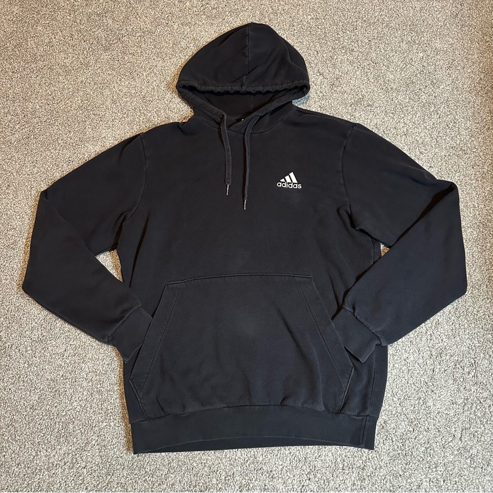 Men’s Adidas Activewear Sporty Black Basic Hoodie Size Large